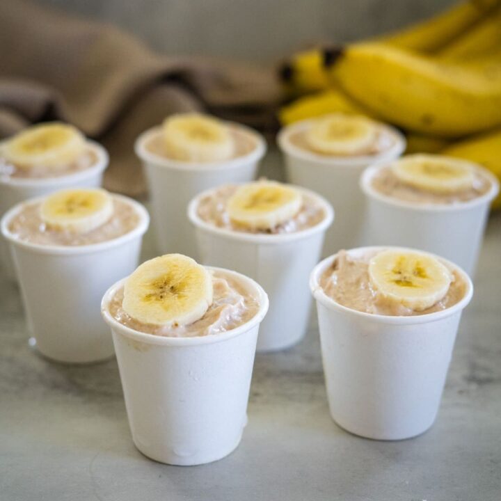 View of Banana Peanut Butter Dog Ice Cream