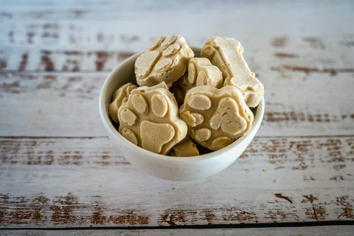 Frozen Peanut Butter Yogurt Dog Treats