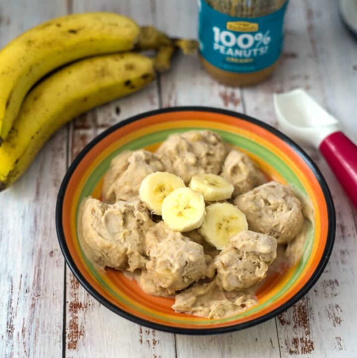 Image showcasing Banana Peanut Butter Dog Ice Cream - Pawsome Recipes