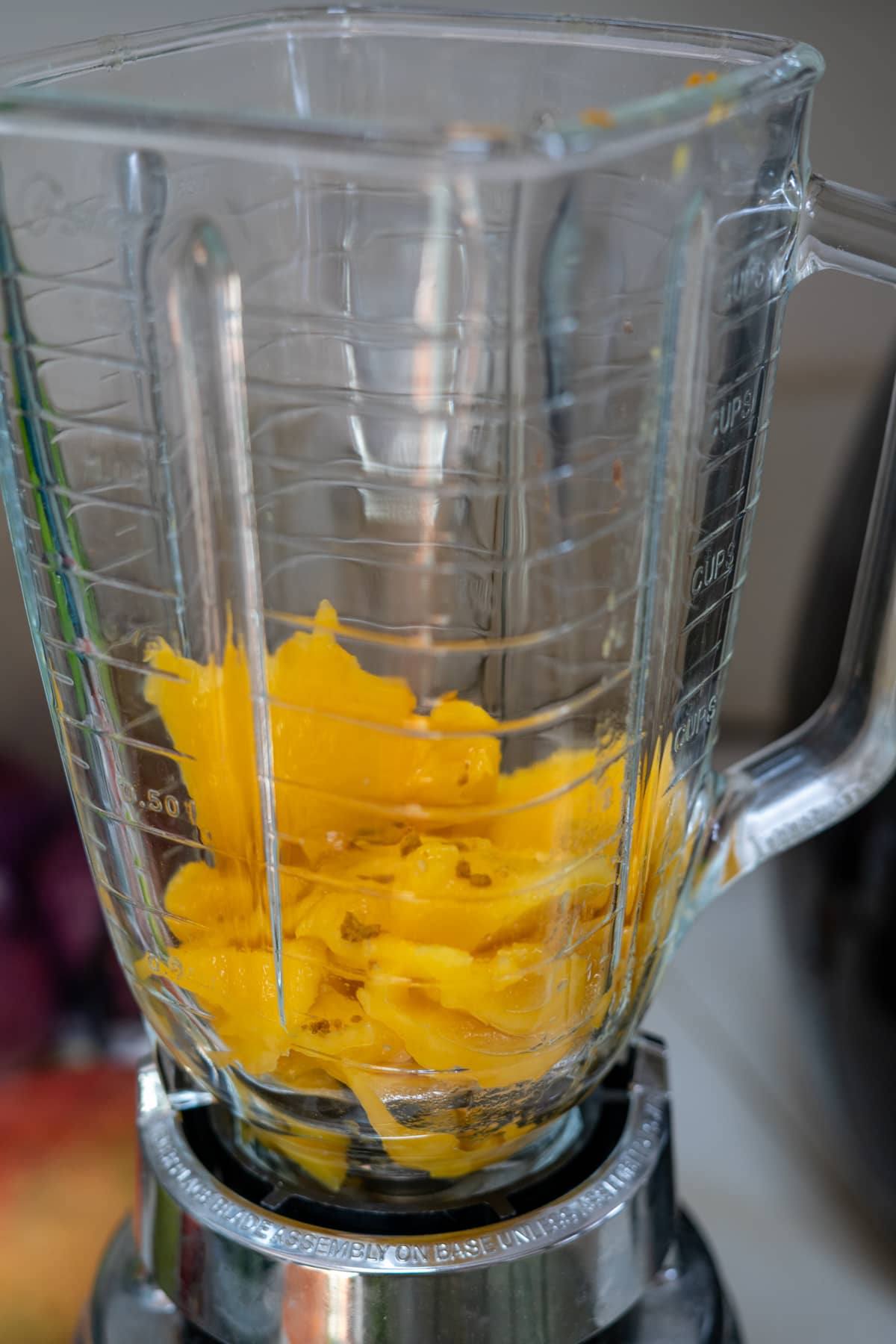 mango in blender