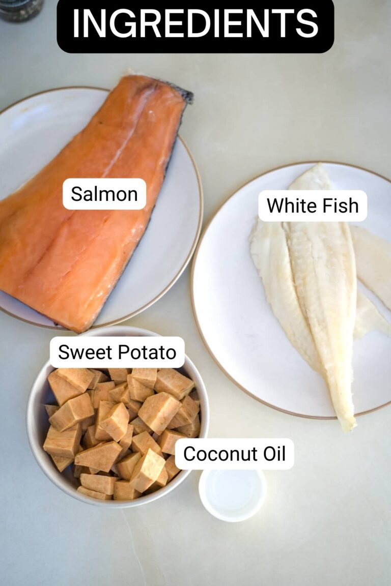 View of Fish and Sweet Potato Dog Food Recipe