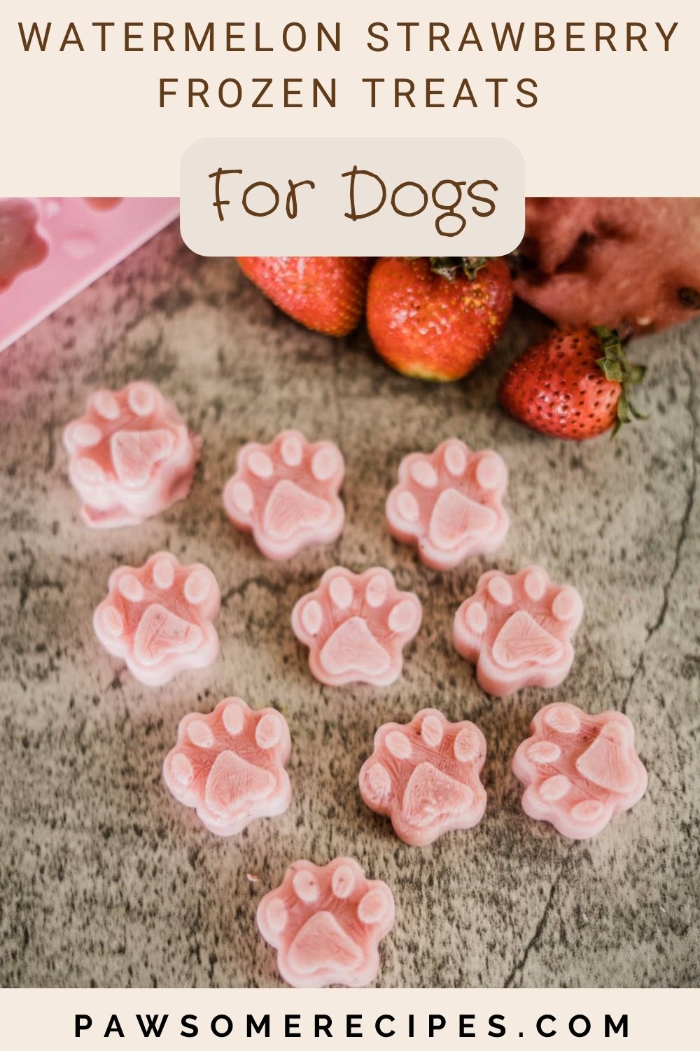 Frozen Watermelon Strawberry Dog Treats