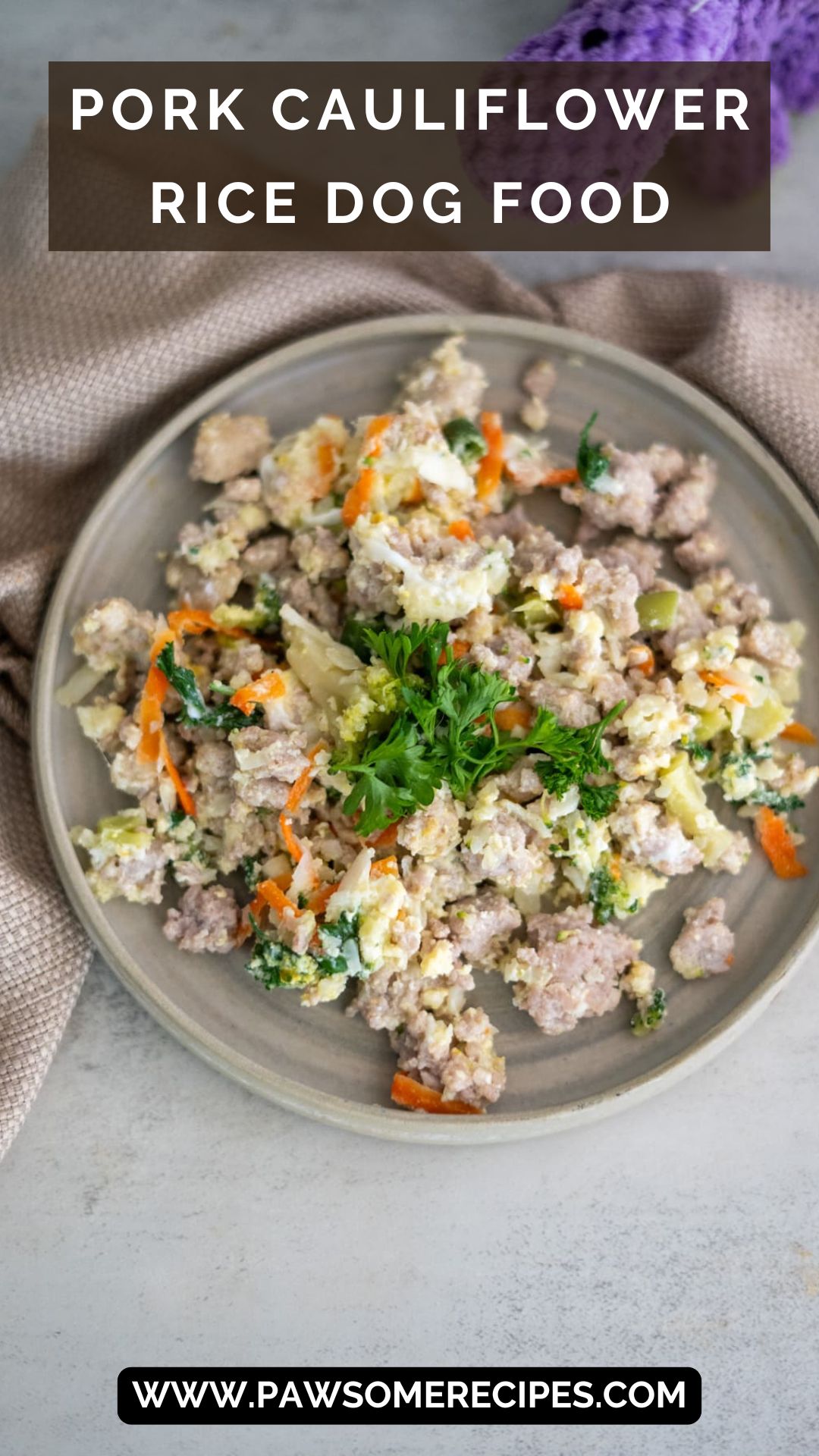 Dog Food With Pork & Cauliflower Rice
